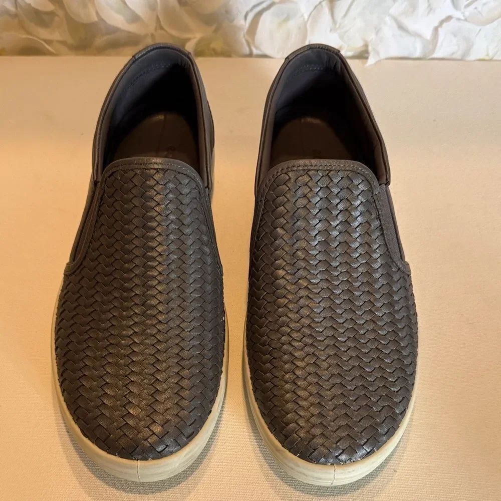 Ecco Women's Black Woven Slip-On Sneakers